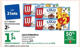 Auchan Supermarché LU Lulu l'ourson offre