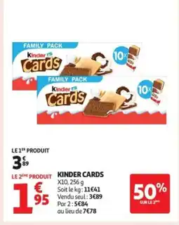 Auchan Supermarché KINDER Cards offre