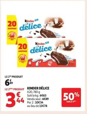 Auchan Supermarché KINDER Délice offre