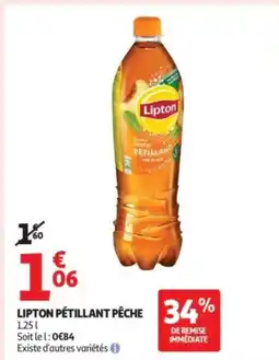 Auchan Supermarché LIPTON Pétillant peche offre