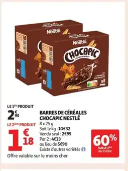Auchan Supermarché NESTLÉ Barres de céréales chocapic offre