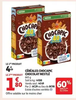 Auchan Supermarché NESTLÉ Céréales chocapic chocolat offre