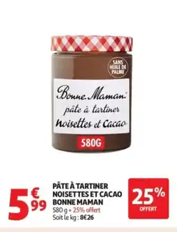 Auchan Supermarché BONNE MAMAN Pâte à tartiner € noisettes et cacao offre