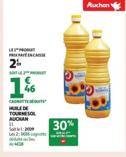 Auchan Supermarché AUCHAN Huile de tournesol offre