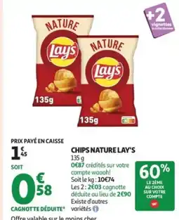 Auchan Supermarché LAY'S Chips nature offre