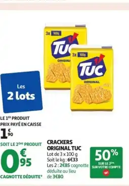Auchan Supermarché TUC Crackers original offre