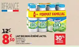 Auchan Supermarché LACTEL Lait bio demi-écrémé offre