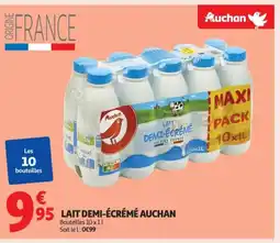 Auchan Supermarché AUCHAN Lait demi-écrémé offre
