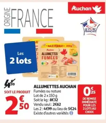 Auchan Supermarché AUCHAN Allumettes offre
