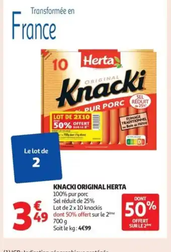 Auchan Supermarché HERTA Knacki original offre