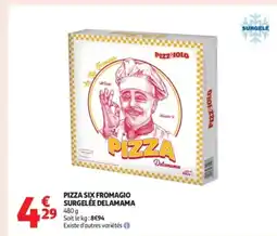 Auchan Supermarché Pizza six fromagio surgelée delamama offre