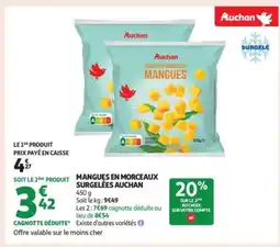 Auchan Supermarché AUCHAN Mangues en morceaux surgelées offre