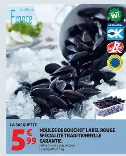 Auchan Supermarché Moules de bouchot label rouge spécialité traditionnelle offre