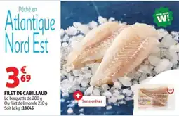 Auchan Supermarché Filet de cabillaud offre