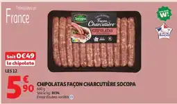 Auchan Supermarché SOCOPA Chipolatas façon charcutière offre