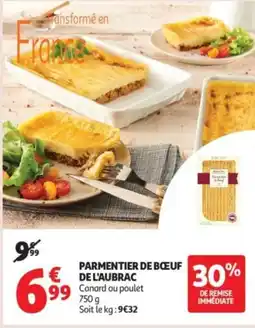 Auchan Supermarché Parmentier de bœuf de l'aubrac offre