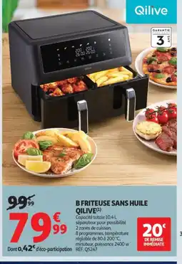 Auchan Supermarché QILIVE Friteuse sans huile offre