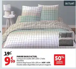 Auchan Supermarché ACTUEL Parure basile offre