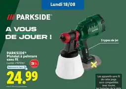 Lidl PARKSIDE Pistolet à peinture sans fil offre