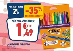 Bureau Vallée BIC 12 feutres kids visa offre