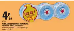 E.Leclerc THON ALBACORE ENTIER AU NATUREL POMPON ROUGE TRADITION offre