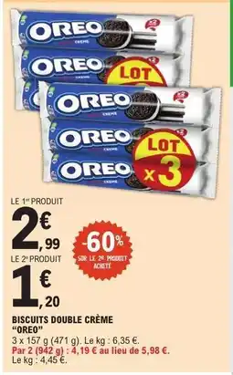 E.Leclerc Biscuits Double Crème 'Oreo' offre
