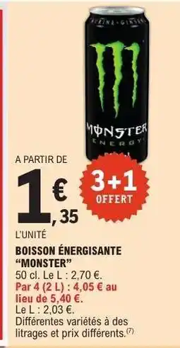 E.Leclerc Boisson Energisante Monster offre