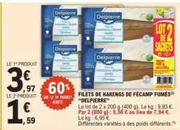 E.Leclerc Filets De Harengs De Fécamp Fumés Delpierre offre