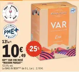 E.Leclerc IGP VAR VIN ROSÉ MAISON PARSAT offre