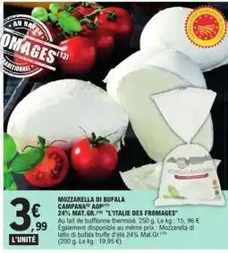 E.Leclerc MOZZARELLA DI BUFALA CAMPANA offre