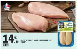 E.Leclerc FILETS DE POULET JAUNE PLEIN CHAMP X2 offre