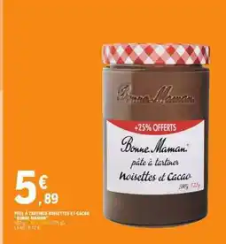 E.Leclerc Pâte À Tartiner Noisettes Et Cacao Bonne Maman offre