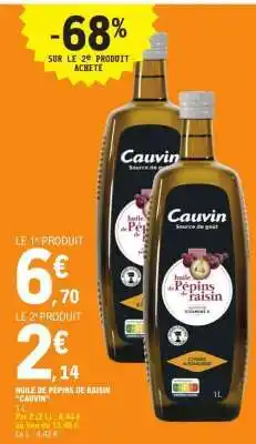 E.Leclerc Huile de Pépins de Raisin Cauvin offre