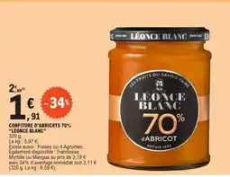 E.Leclerc CONFITURE D'ABRICOTS 70% “LÉONCE BLANC” offre