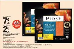 E.Leclerc Saumon Fumé Norvège 'Labeyrie' offre
