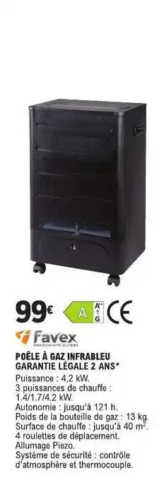 E.Leclerc POÊLE À GAZ INFRABLEU offre