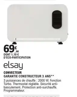 E.Leclerc Elsay Convecteur offre
