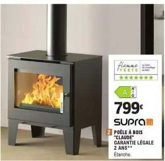 E.Leclerc POÊLE À BOIS CLAUDE offre