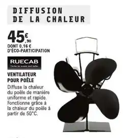 E.Leclerc VENTILATEUR POUR POÊLE offre