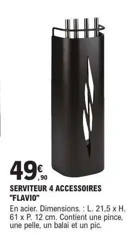 E.Leclerc SERVITEUR 4 ACCESSOIRES FLAVIO offre