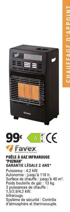 E.Leclerc POÊLE À GAZ INFRAROUGE POZNAN offre