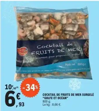 E.Leclerc COCKTAIL DE FRUITS DE MER SURGELÉ “GOLFE ET OCÉAN” offre