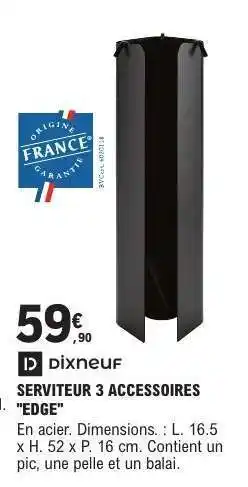 E.Leclerc SERVITEUR 3 ACCESSOIRES EDGE offre