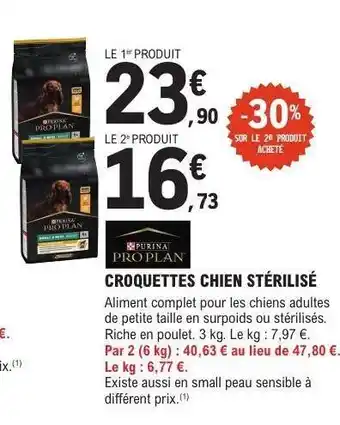 E.Leclerc CROQUETTES CHIEN STÉRILISÉ offre