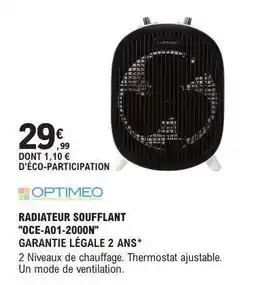 E.Leclerc RADIATEUR SOUFFLANT OCE-A01-2000N offre