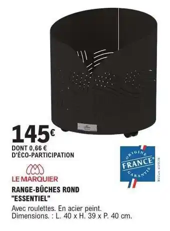 E.Leclerc RANGE-BÛCHES ROND ESSENTIEL offre