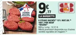 E.Leclerc 8 steaks hachés offre