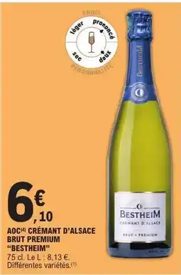E.Leclerc Crémant d'Alsace Brut Premium Bestheim offre