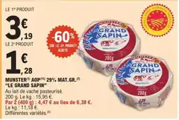 E.Leclerc MUNSTER AOP LE GRAND SAPIN offre