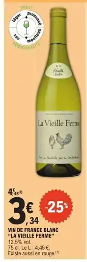 E.Leclerc VIN DE FRANCE BLANC LA VIEILLE FERME offre